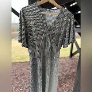 H&M Knee-Length Belted Dress M Medium